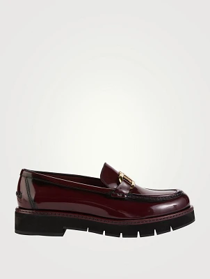Leather Lug-Sole Loafers