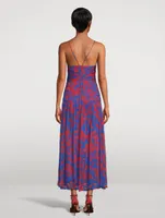 Flore Ruched Midi Dress Print
