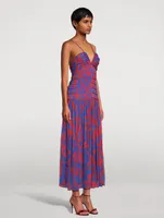 Flore Ruched Midi Dress Print