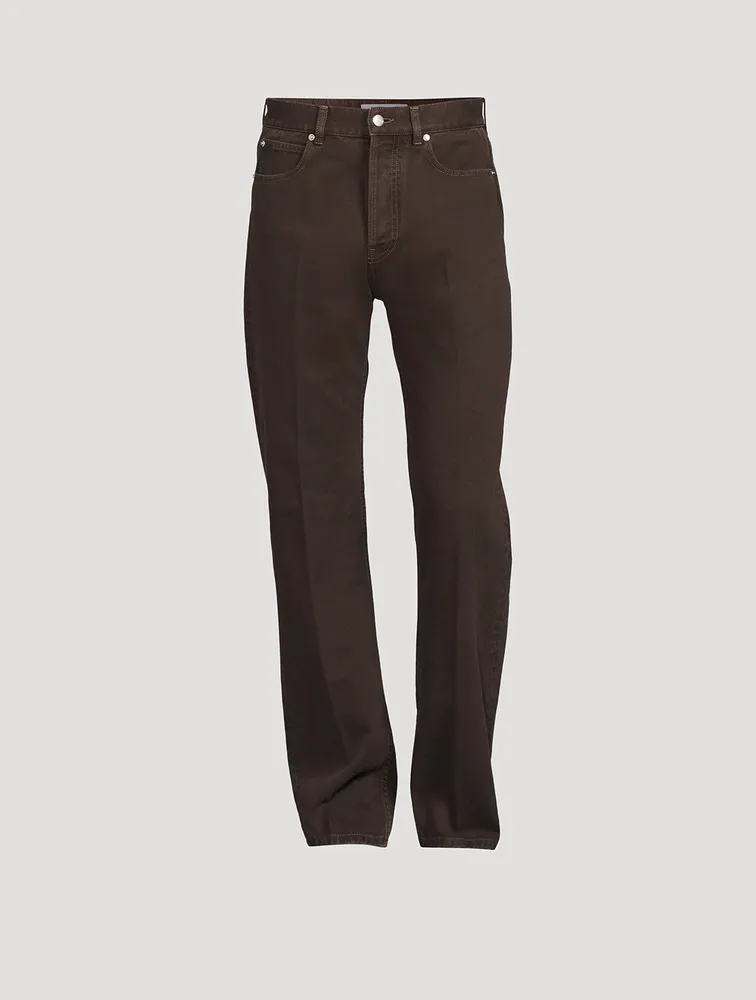 Overdyed Cotton Straight-Leg Jeans