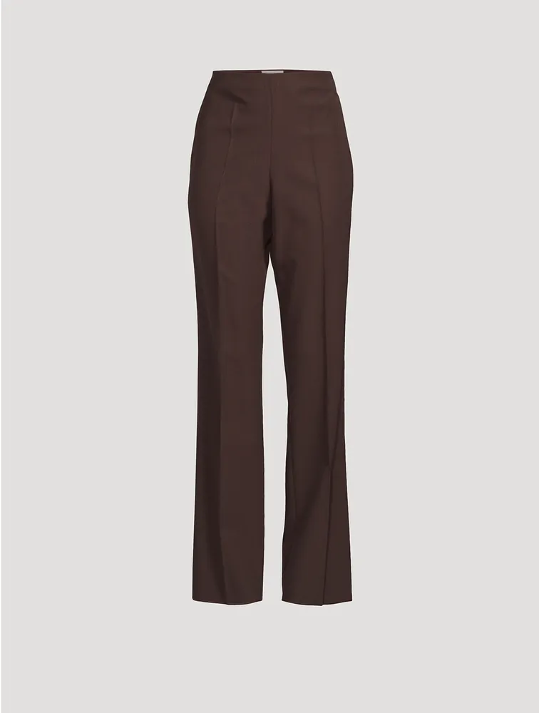 Wool Straight-Leg Trousers