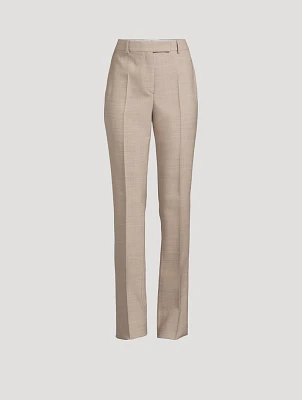 Straight-Leg Wool Trousers