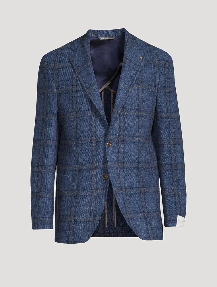 Denver Wool And Cashmere Windowpane Jacket