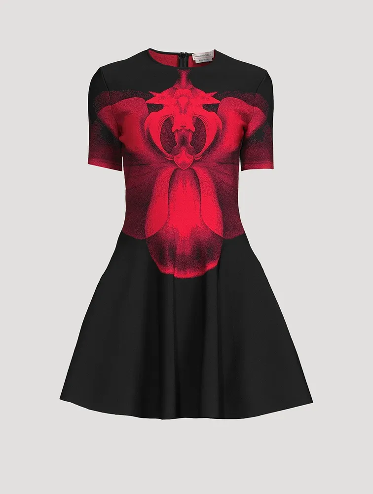 Ethereal Orchid Jacquard Mini Dress