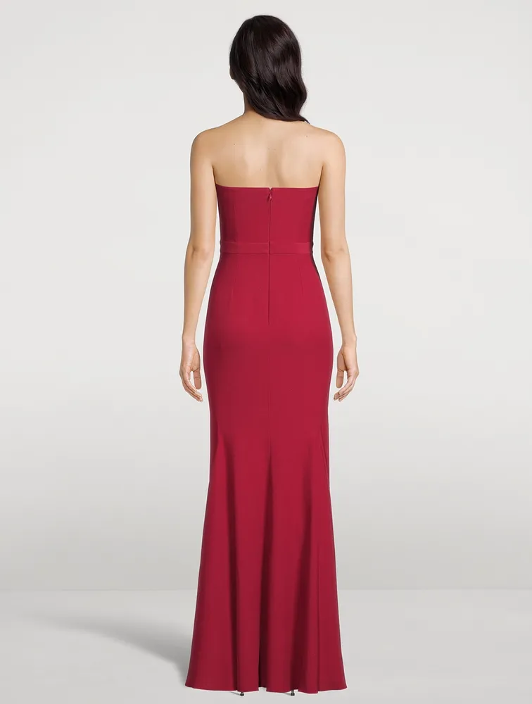 Strapless Crepe Gown