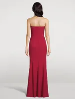 Strapless Crepe Gown