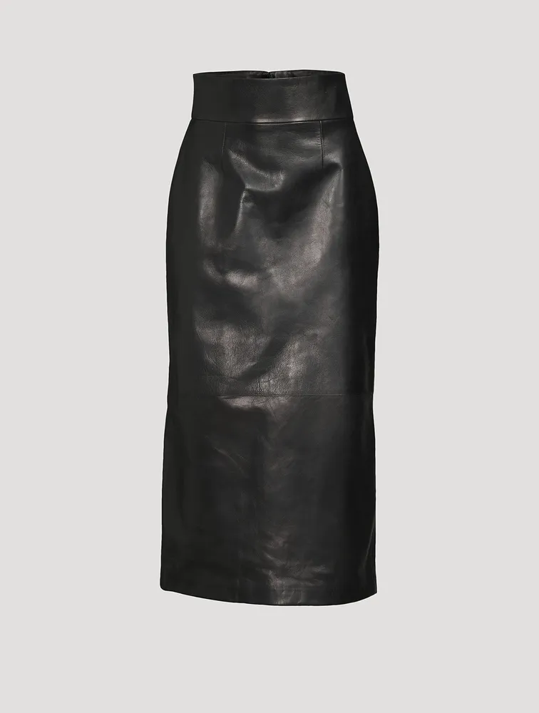 Leather Midi Skirt
