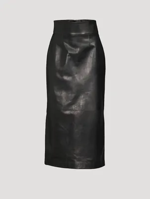 Leather Midi Skirt