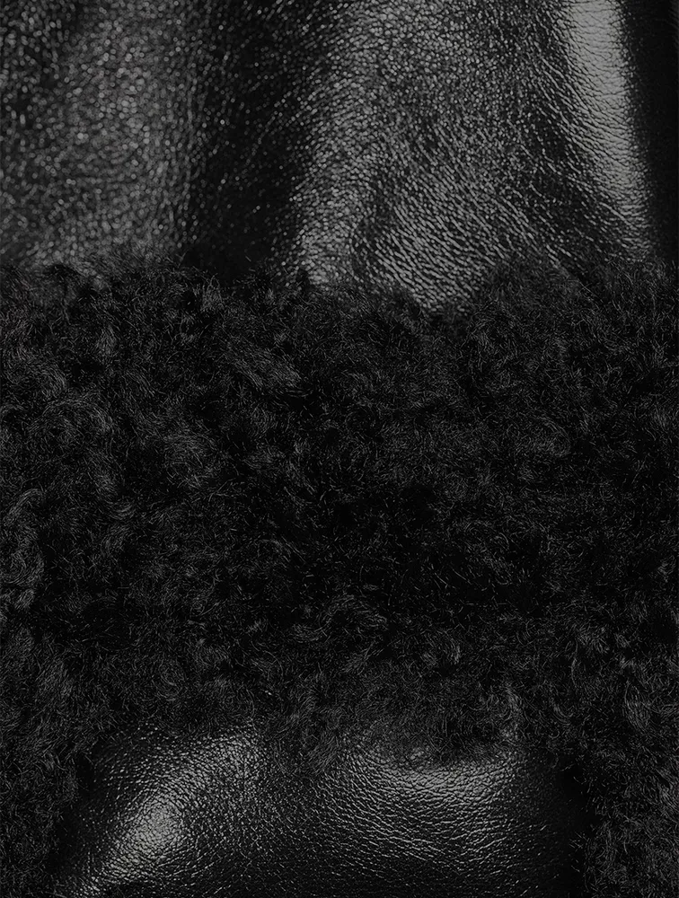 Fleur Faux Shearling-Trimmed Jacket