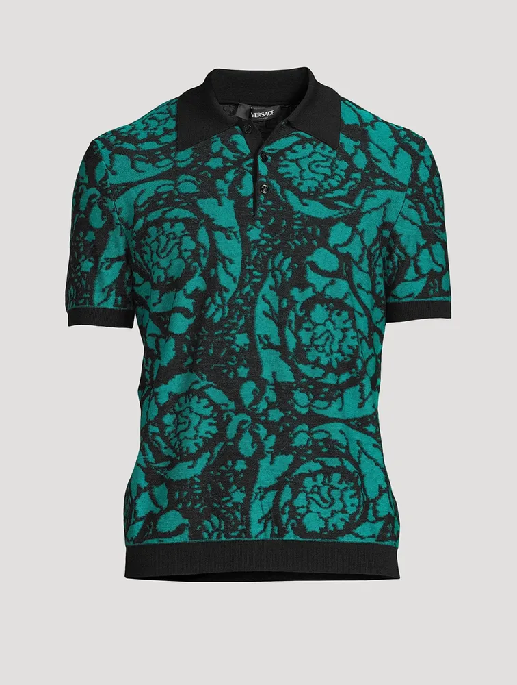 Barocco Wool And Cotton Polo Shirt