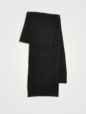 Cashmere Waffle Knit Scarf