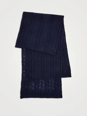 Cashmere Fisherman Knit Scarf