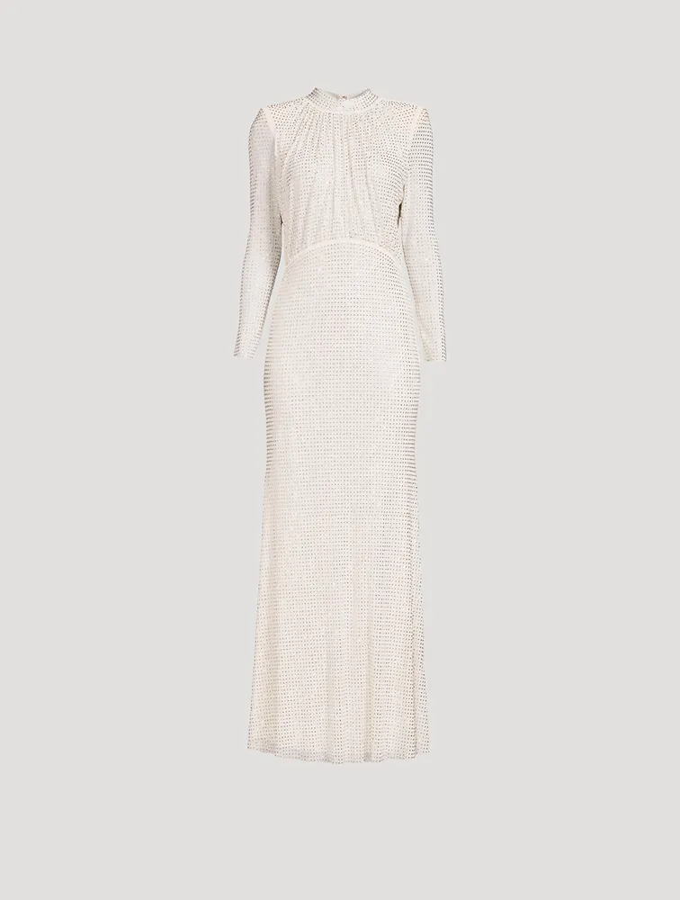 Crystal Mesh Maxi Dress
