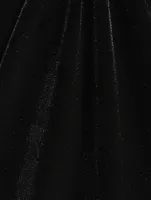 Velvet Strapless Midi Dress