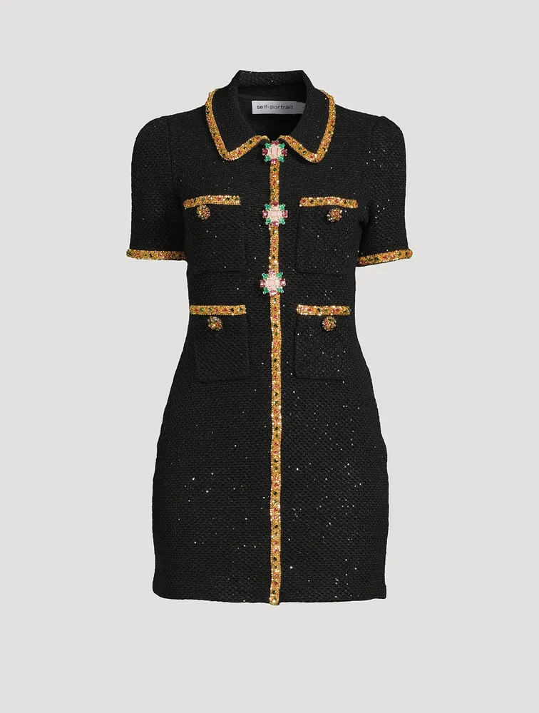 Sequin Knit Mini Dress