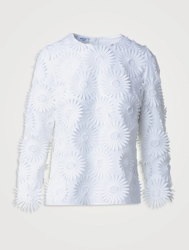 Cotton Floral Embroidery Blouse