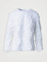Cotton Floral Embroidery Blouse