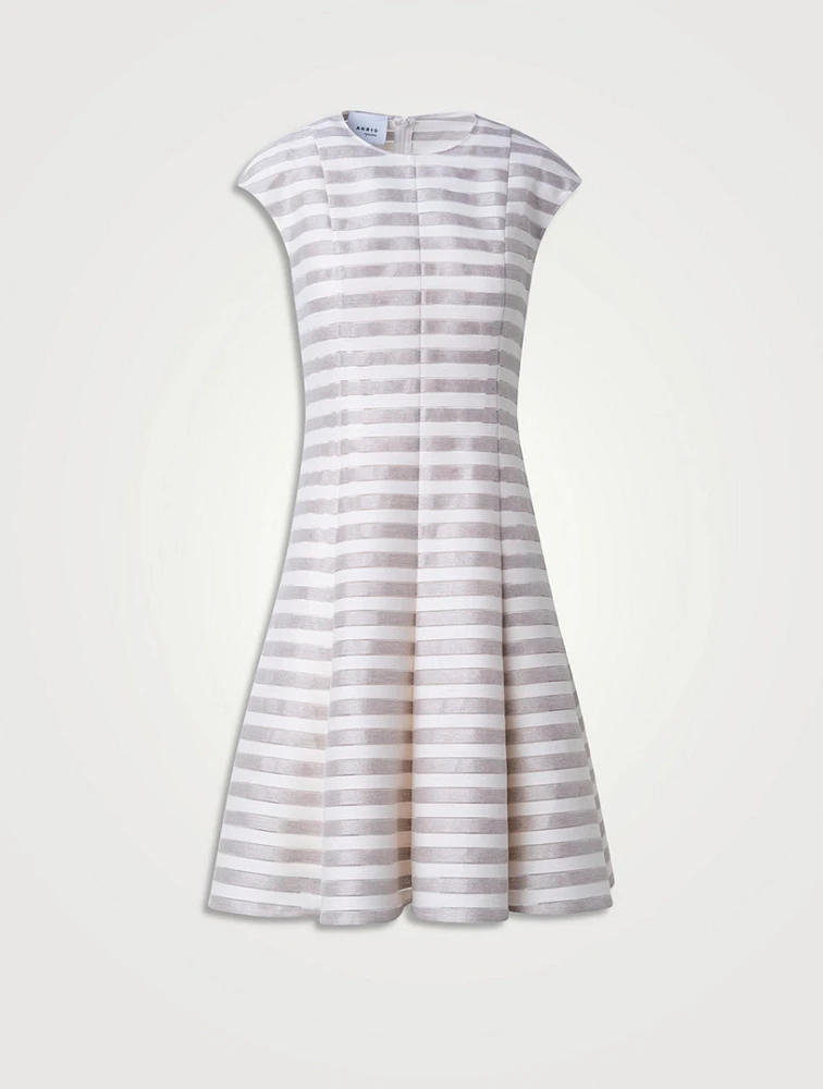 Linen And Cotton Dress Striped Print