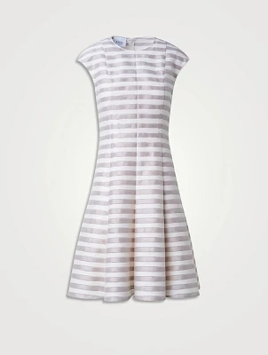 Linen And Cotton Dress Striped Print