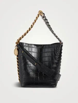 Frayme Croc-Embossed Bucket Bag
