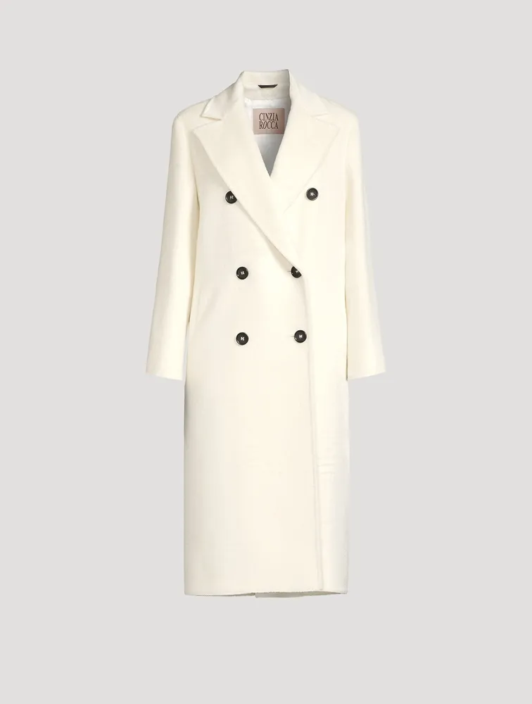 Double-Breasted Alpaca Wool Coat