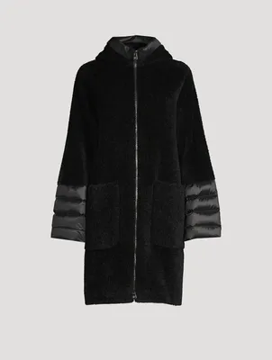 Wool Alpaca Coat With Nylon Trim