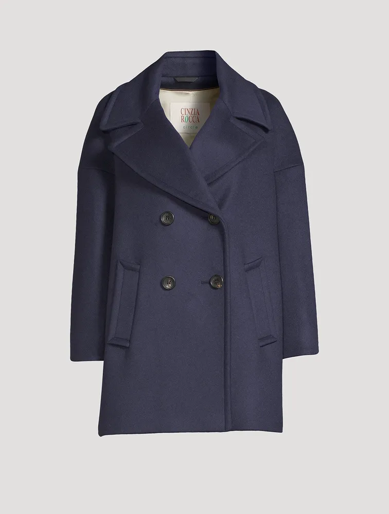 Circle Wool Cashmere Peacoat