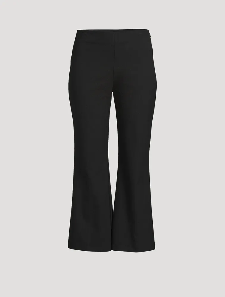 Cropped Kick-Flare Trousers