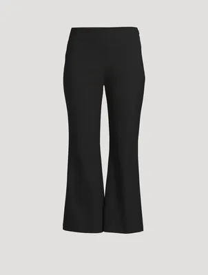 Cropped Kick-Flare Trousers