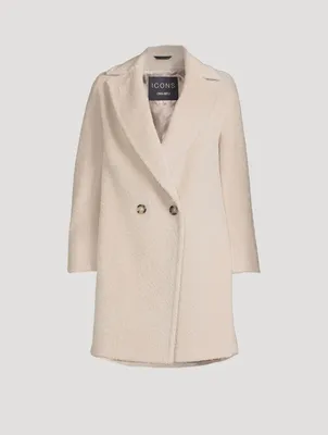 Wool Alpaca Double-Breasted Coat