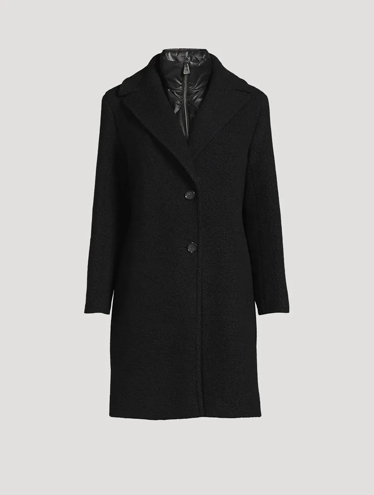 Wool Coat With Nylon Trim