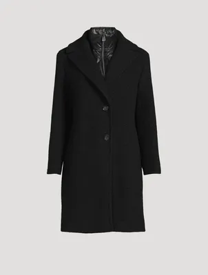 Wool Coat With Nylon Trim
