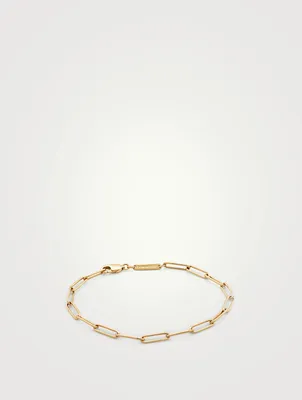 Gold-Plated Box Chain Bracelet