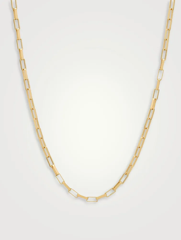 Billie Gold-Plated Box Chain Necklace