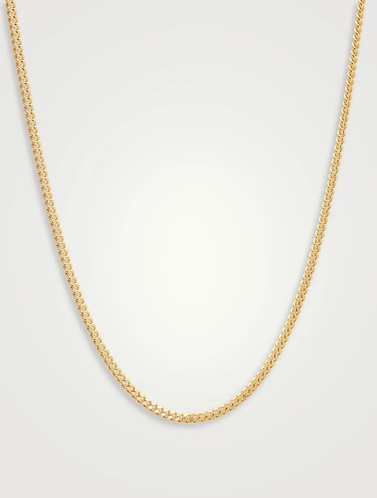 Gold-Plated Curb Chain M Necklace