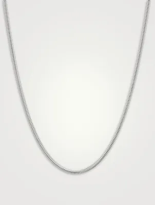 Silver Snake Chain Slim Necklace