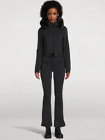 Parry Faux Fur-Trimmed Belted Down Ski Suit