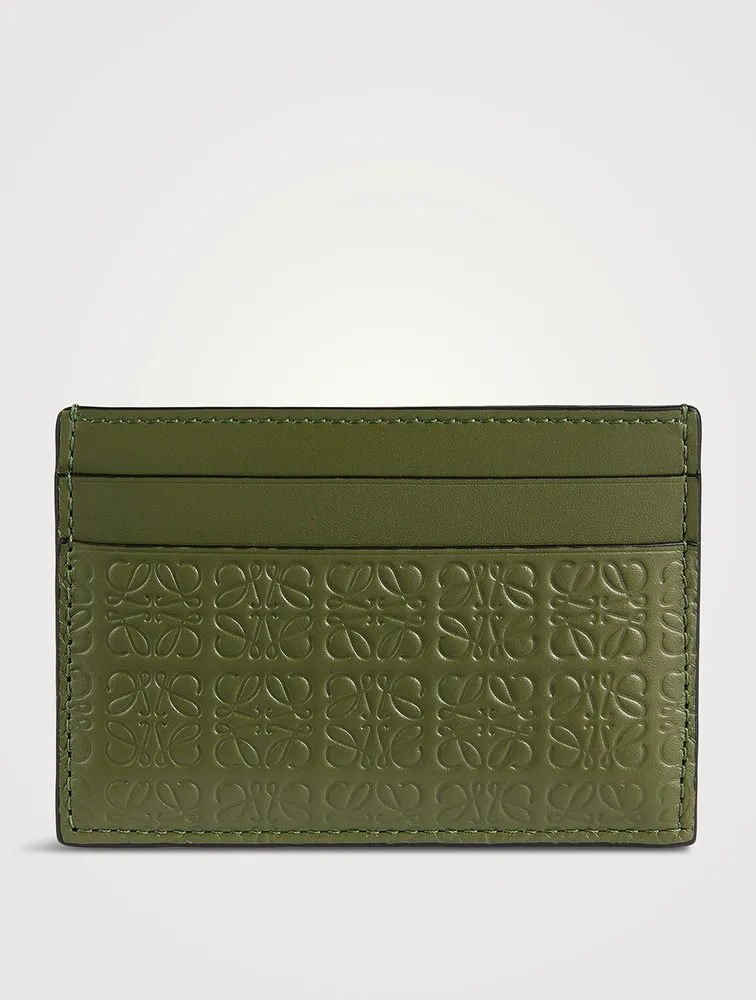 Repeat Anagram-Embossed Leather Card Holder