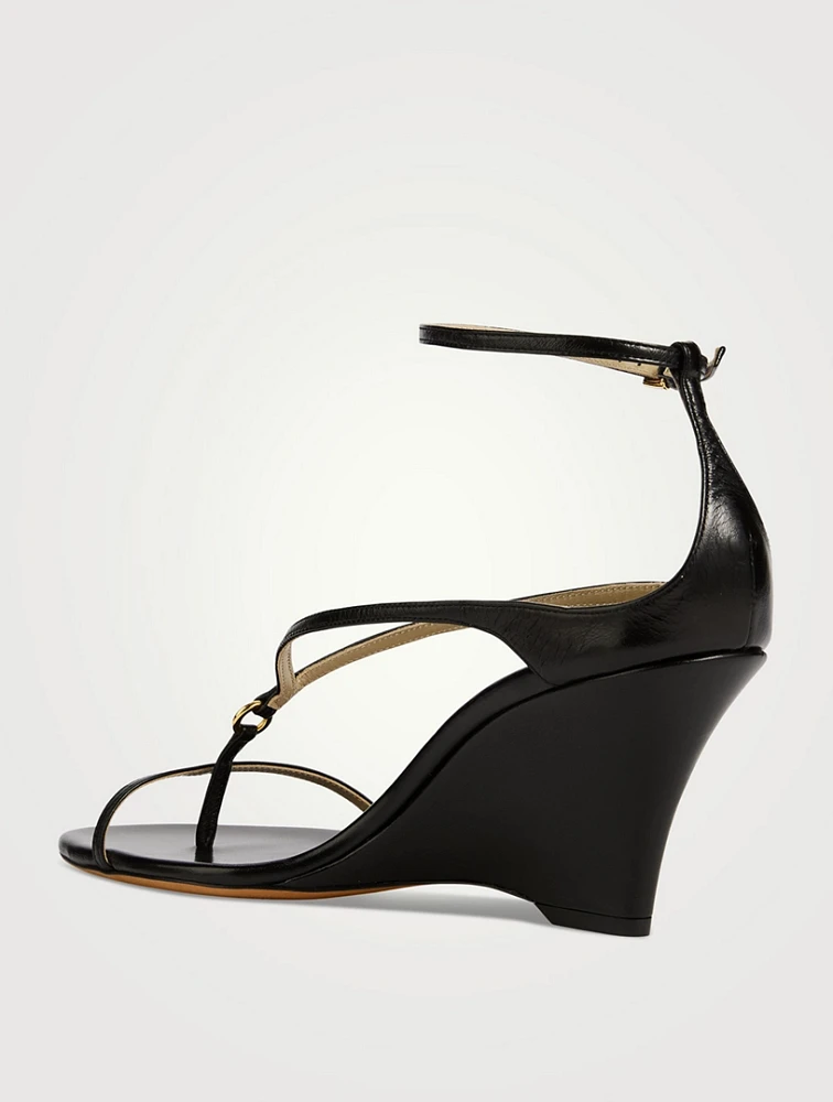 The Marion Leather Wedge Sandals