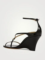 The Marion Leather Wedge Sandals