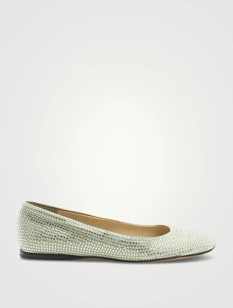 Toy Embellished Suede Ballet Flats