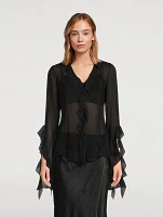 Ruffled Chiffon Blouse