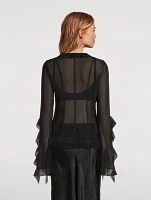 Ruffled Chiffon Blouse