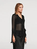 Ruffled Chiffon Blouse