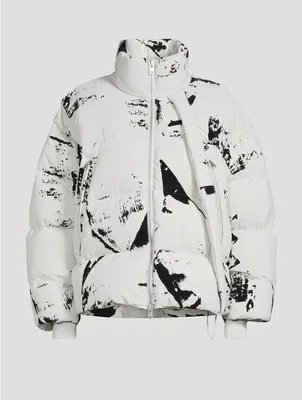Printed Flock Puffer Down Jacket