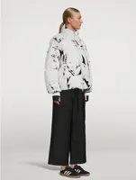 Printed Flock Puffer Down Jacket