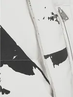 Printed Flock Puffer Down Jacket