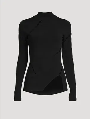 Ingesan Cut-Out Knit Top
