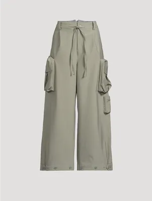 Wide-Leg Cargo Pants