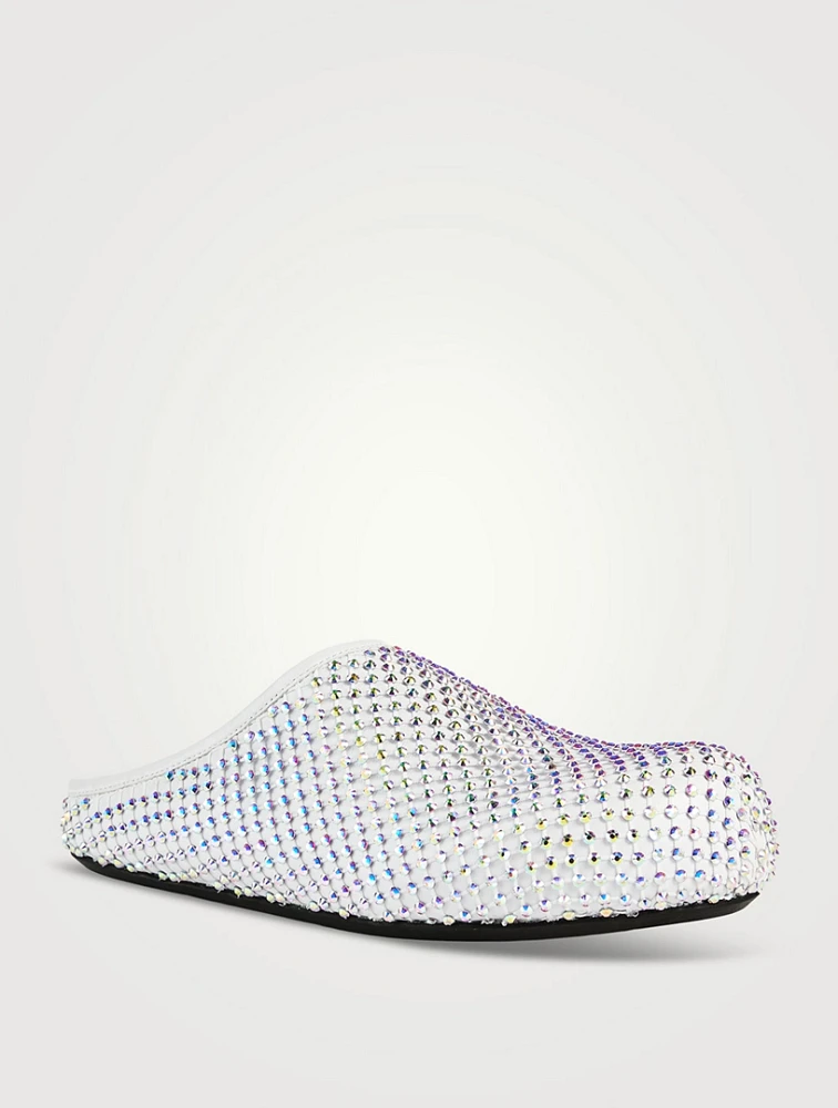 Fussbett Crystal Mesh Leather Sabots